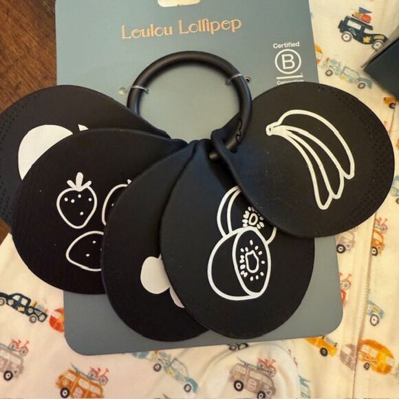 NWT Loulou Lollipop Set Sleeper, Wash Cloths Set, Silicone Flashcard Teether Set - Picture 2 of 9